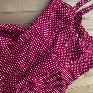 Retro Style City Chic Red and White Polka Dot Dress 14/16